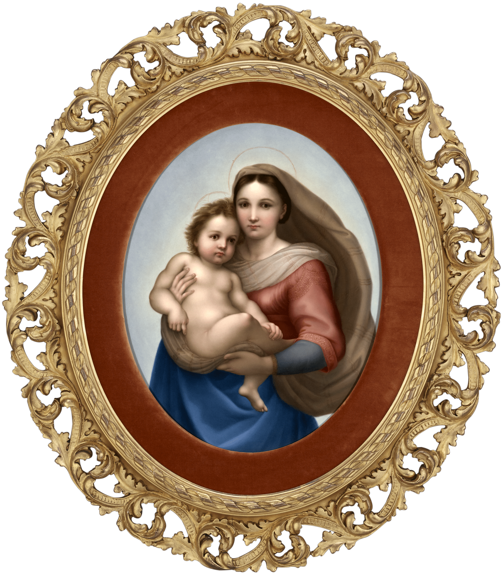 The Sistine Madonna Porcelain Plaque by KPM