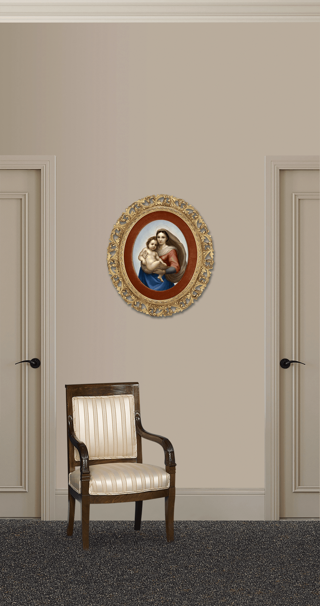 The Sistine Madonna Porcelain Plaque by KPM