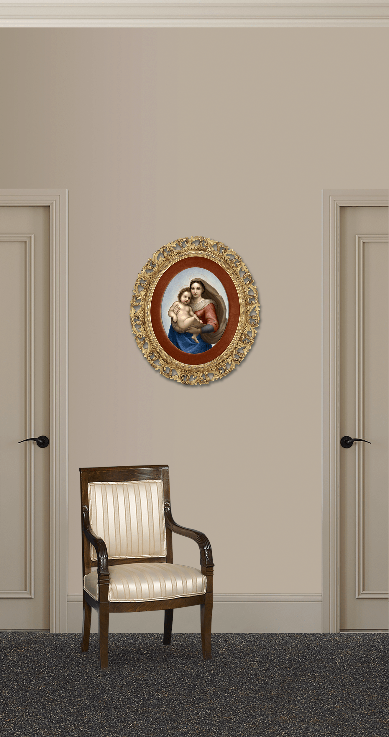 The Sistine Madonna Porcelain Plaque by KPM