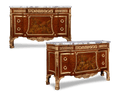 Louis XVI-Style Marquetry Commodes