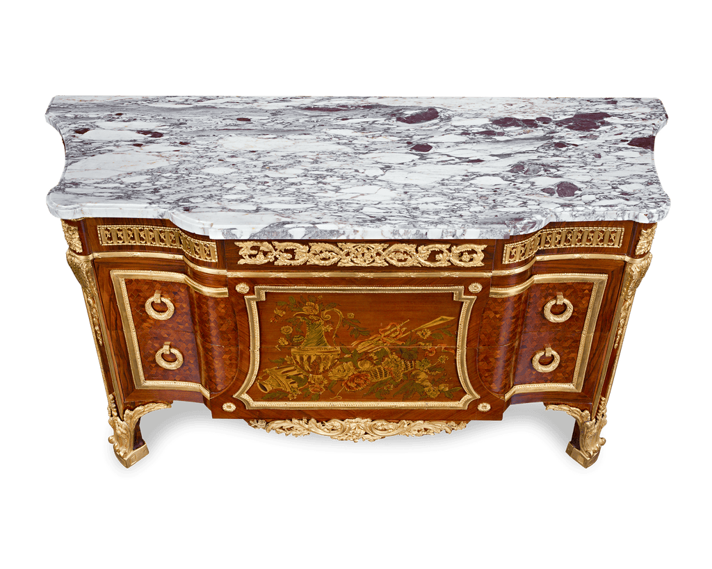 Louis XVI-Style Marquetry Commodes
