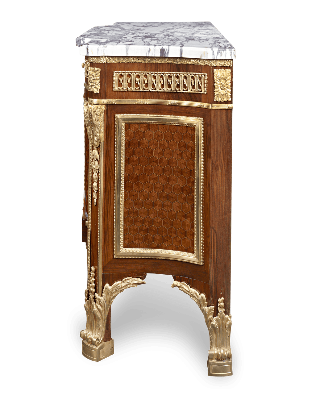 Louis XVI-Style Marquetry Commodes