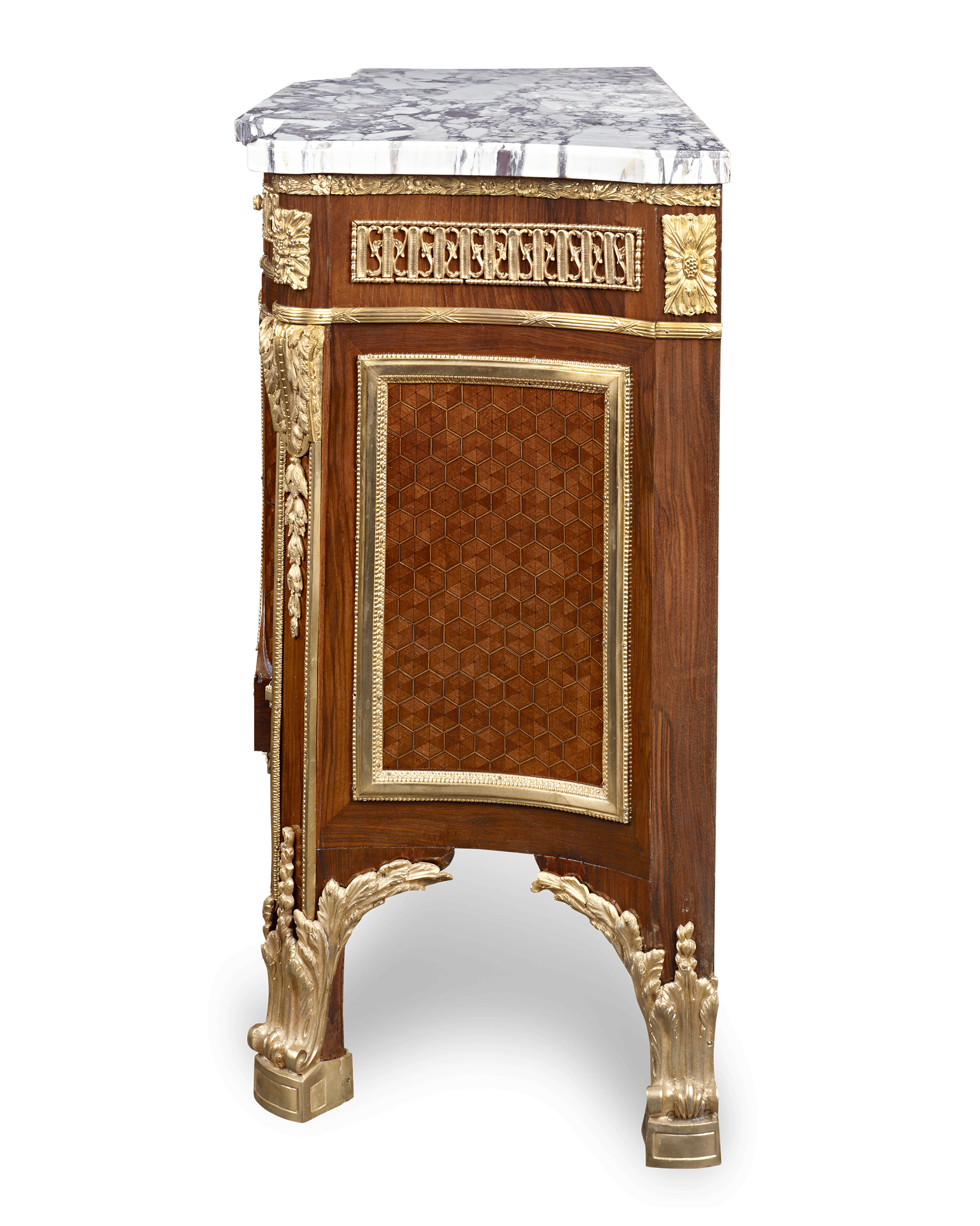 Louis XVI-Style Marquetry Commodes