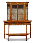 Sheraton Revival Hand-Painted Vitrine
