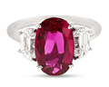 Oval Ruby Ring, 4.09 Carats