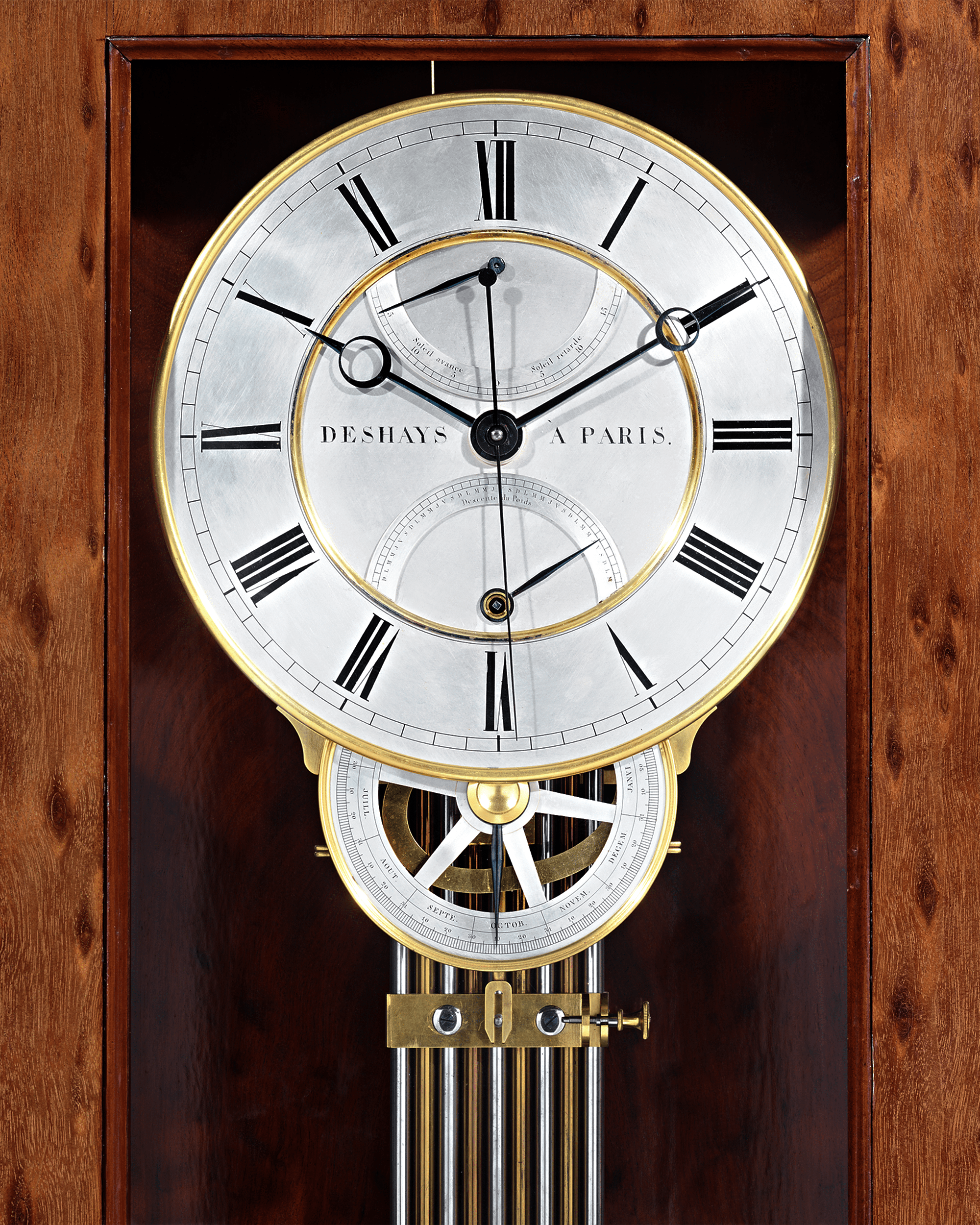 Month-Going Regulator Clock by Deshays à Paris