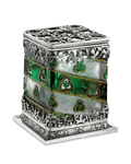 Silver-Mounted Glass Casket by Daum Nancy