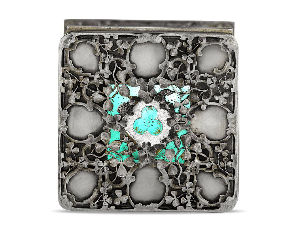 Silver-Mounted Glass Casket by Daum Nancy