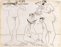 Homme à l'agneau, mangeur de pastèque et flûtiste by Pablo Picasso