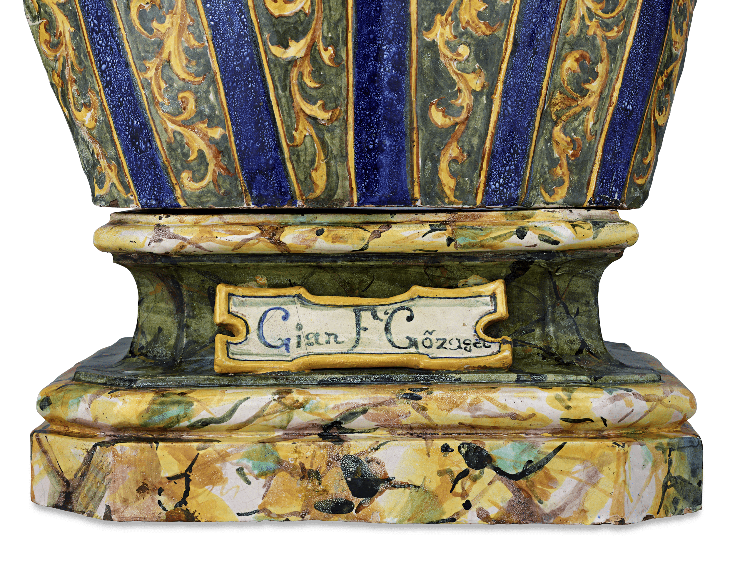 Isabella d'Este and Francesco II Gonzaga Majolica Busts by Angelo Minghetti