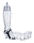 Etched Glass Lady's Leg Bar Set