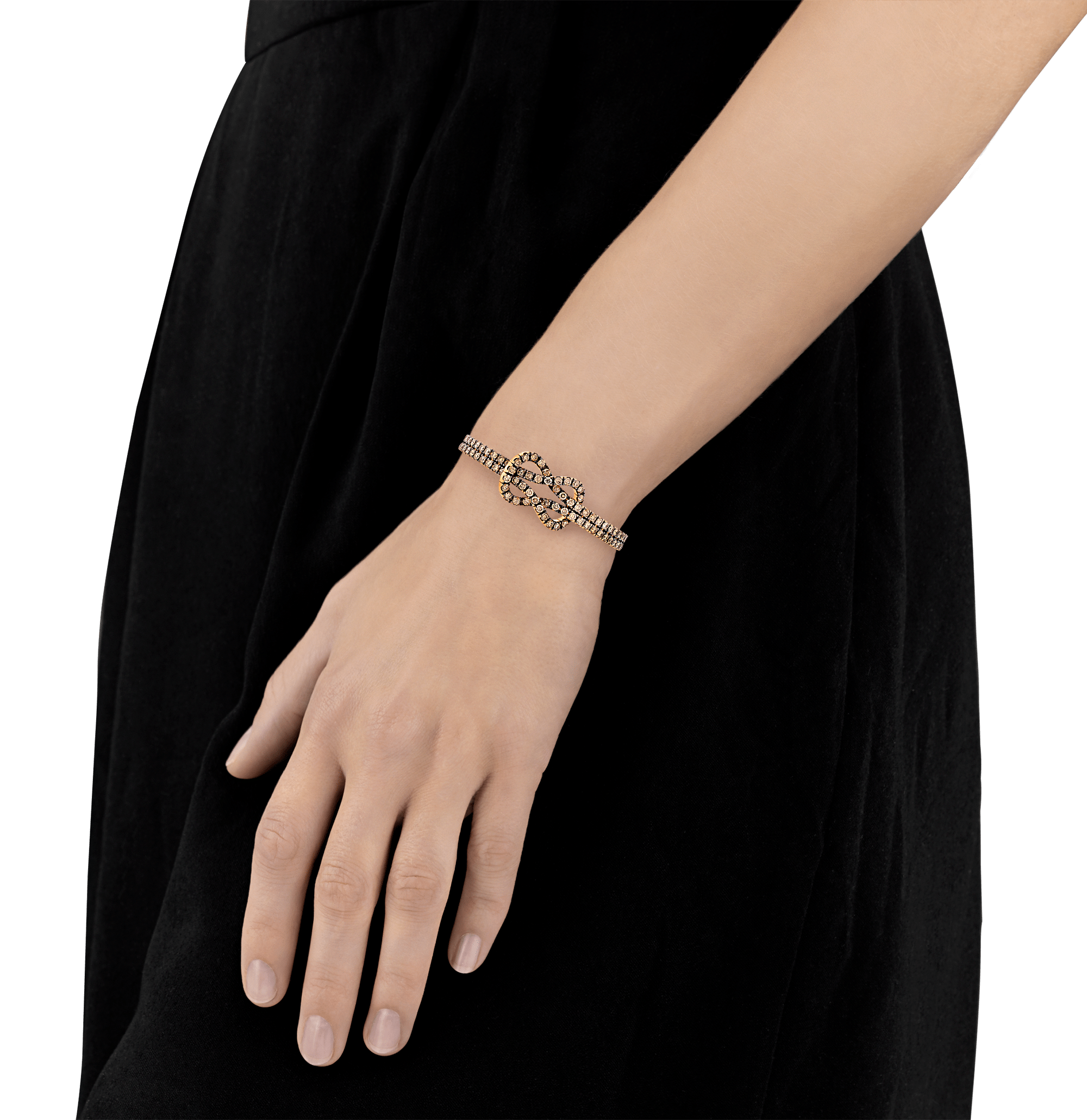 Dámaso Martinez Brown Diamond Cuff Bracelet, 5.24 Carats