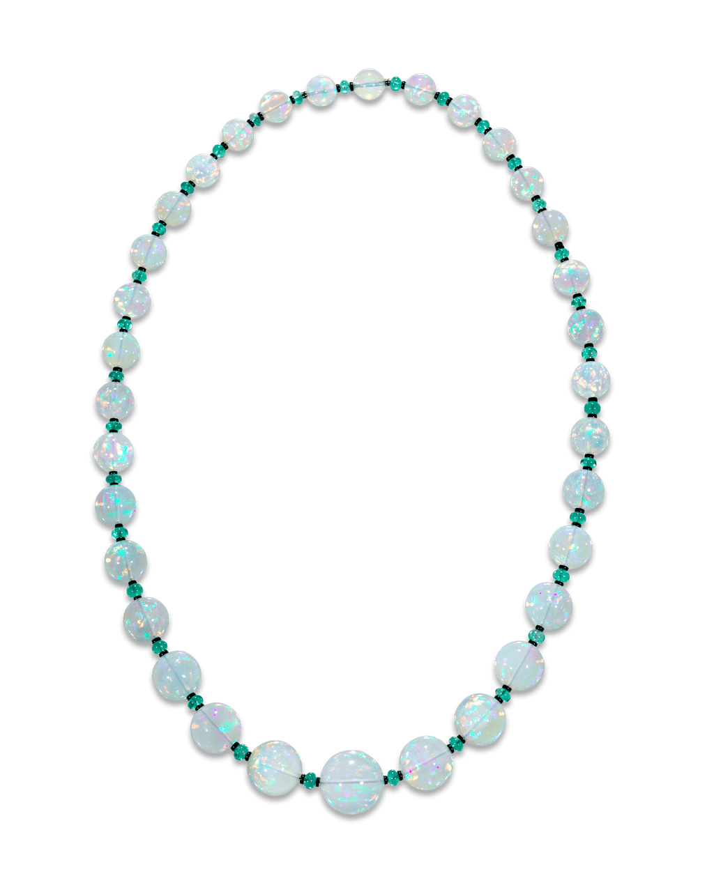 Graduated Ethiopian Opal Necklace, 436.00 Carats