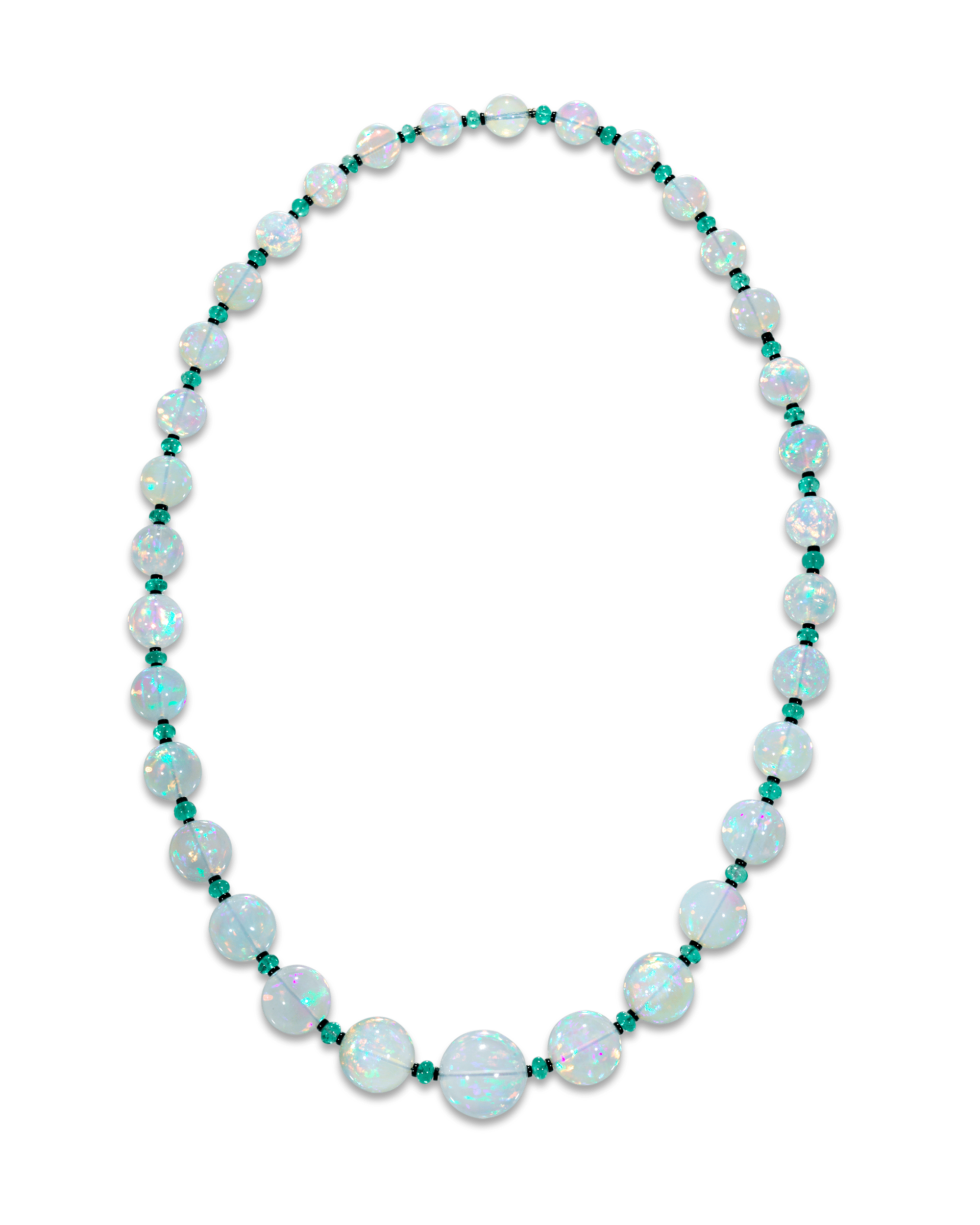 Graduated Ethiopian Opal Necklace, 436.00 Carats