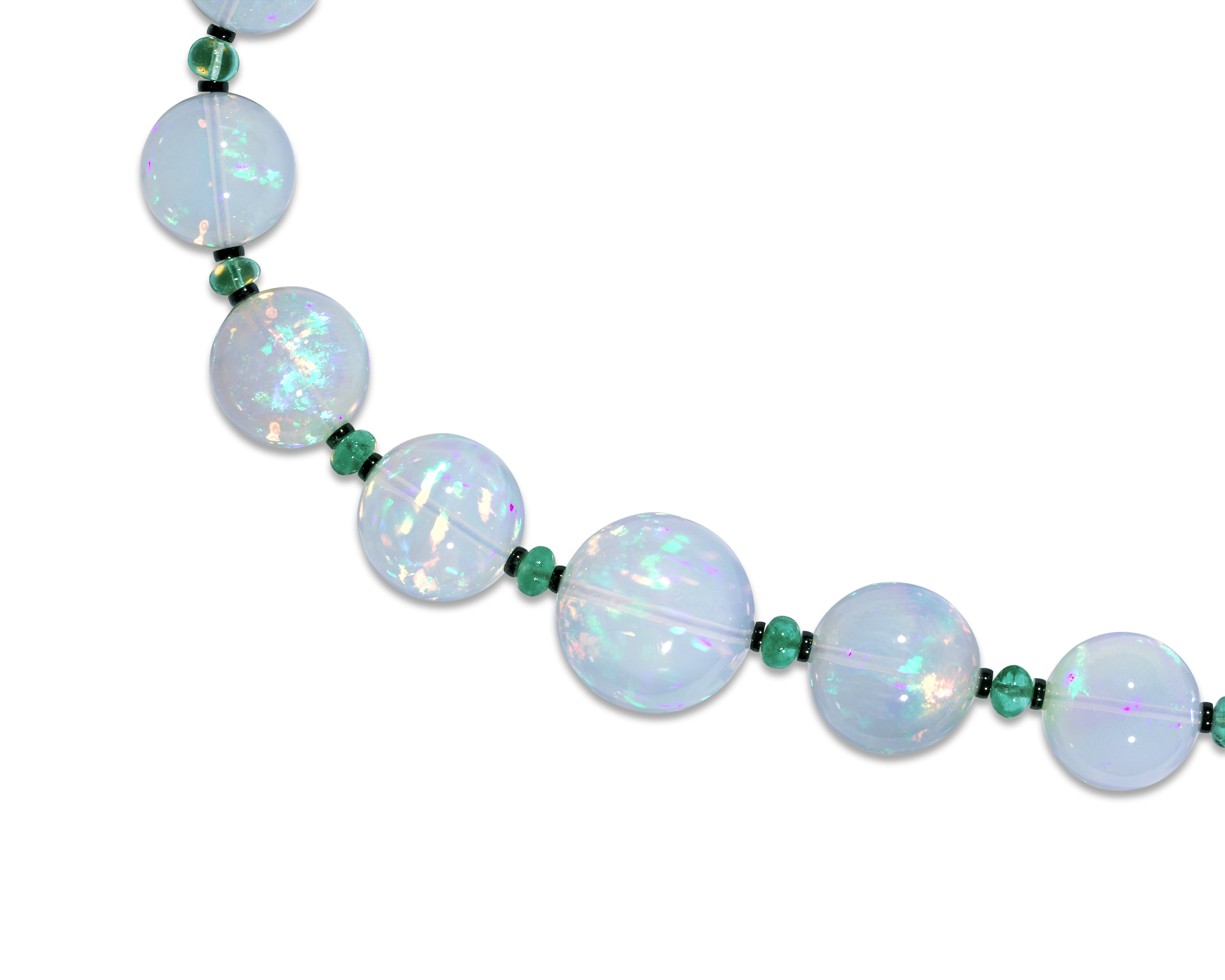 Graduated Ethiopian Opal Necklace, 436.00 Carats