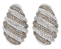 White and Brown Diamond Earrings