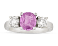 Pink Sapphire and Diamond Ring