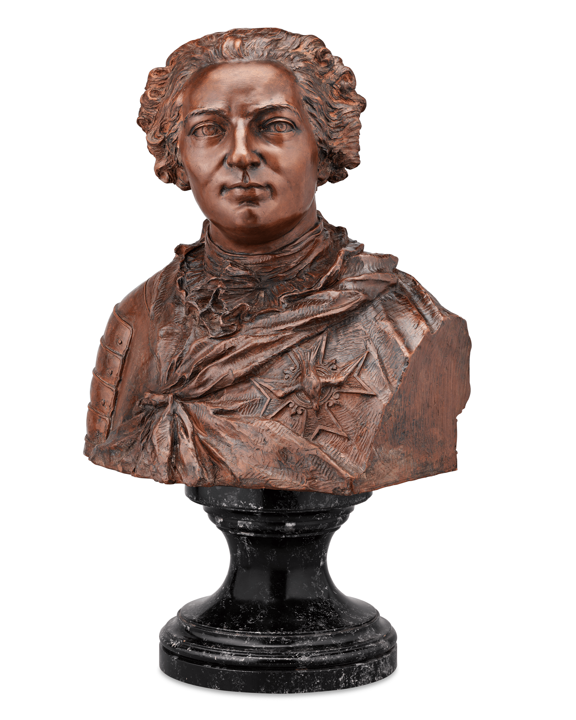 Terracotta Bust of King Louis XV after Lemoyne