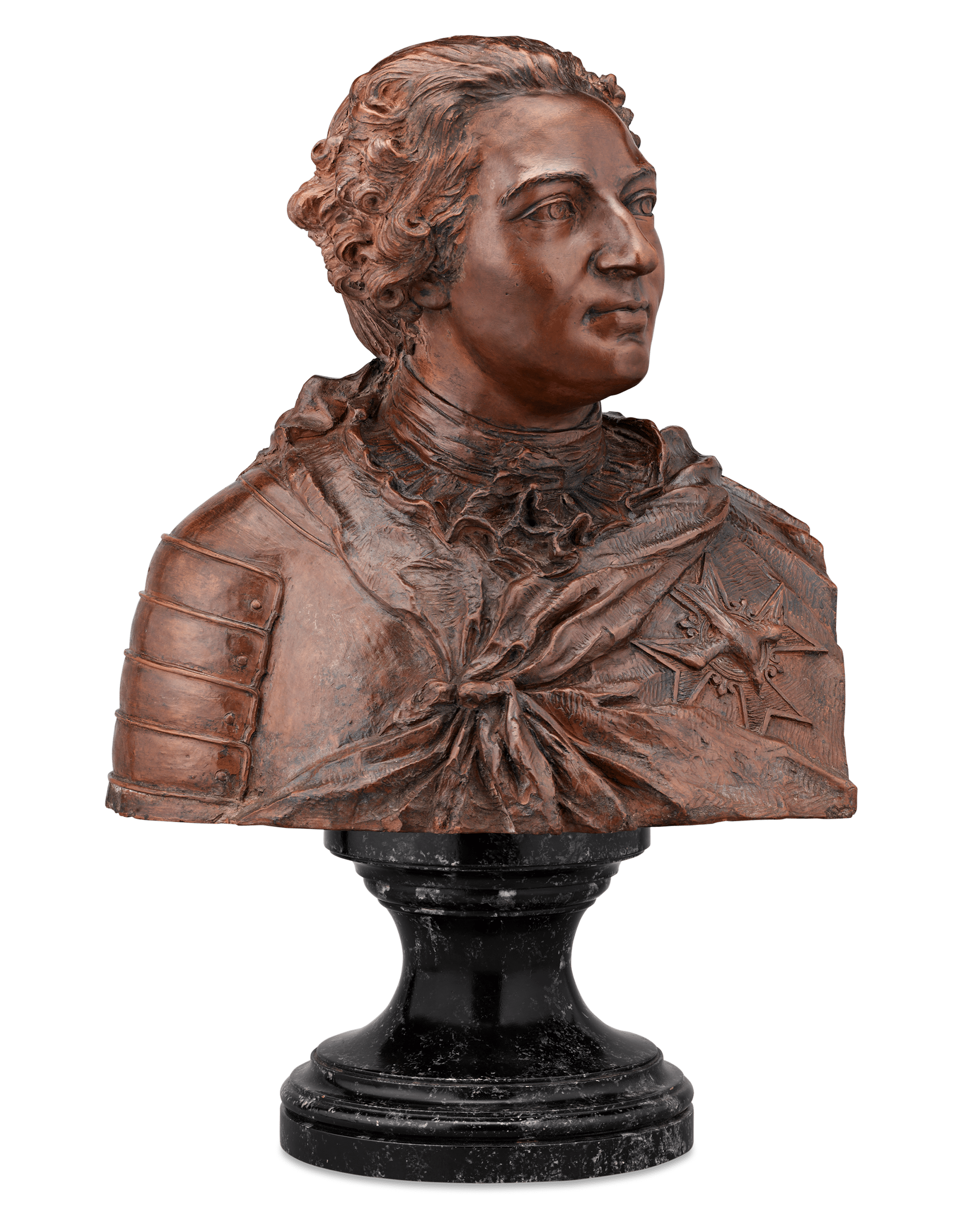 Terracotta Bust of King Louis XV after Lemoyne