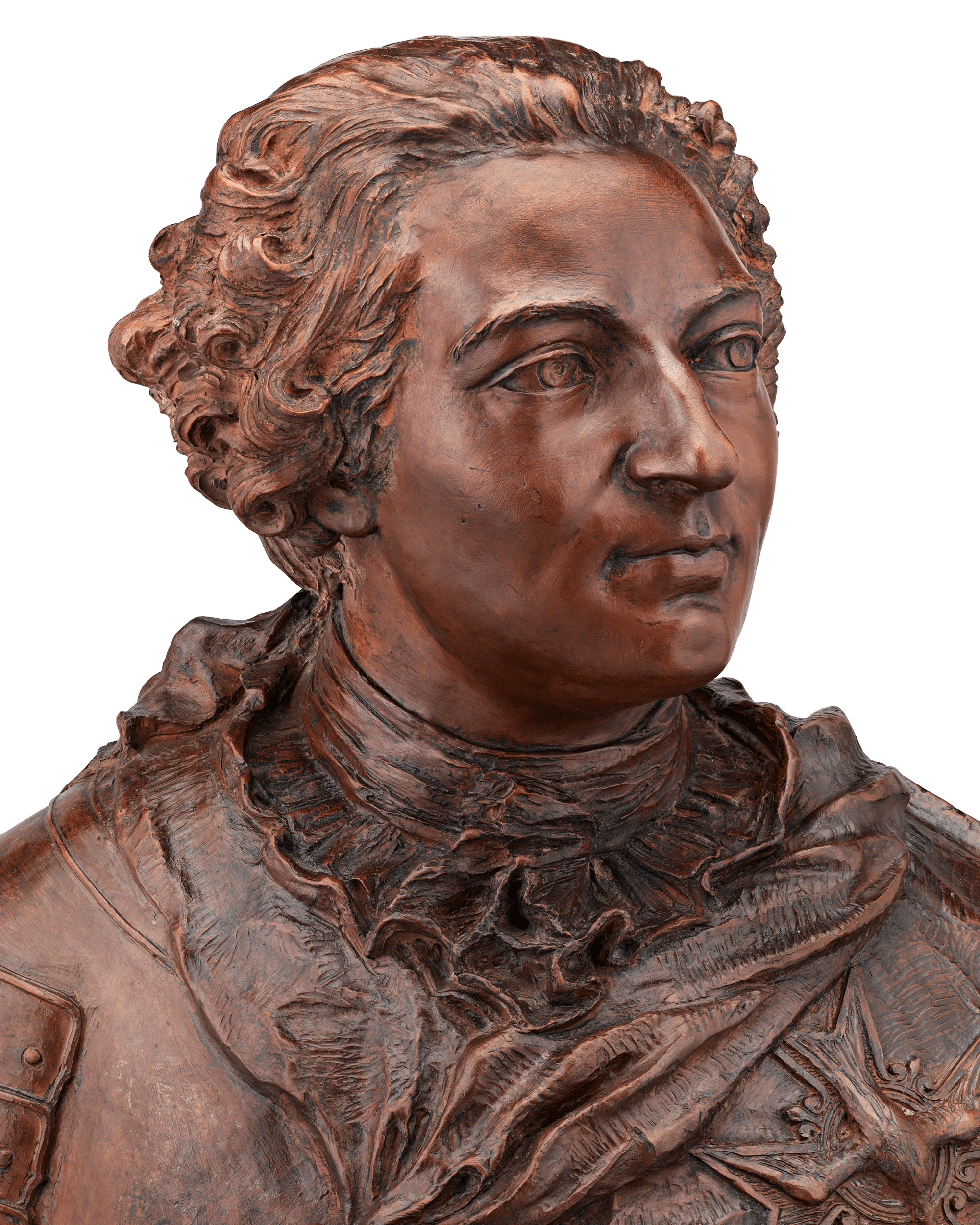 Terracotta Bust of King Louis XV after Lemoyne