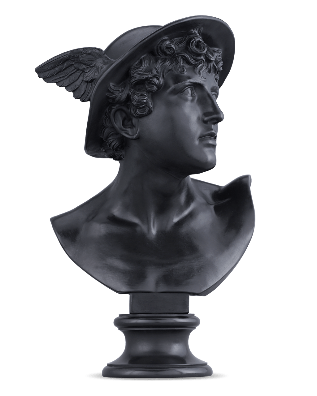Wedgwood Black Basalt Bust of Mercury