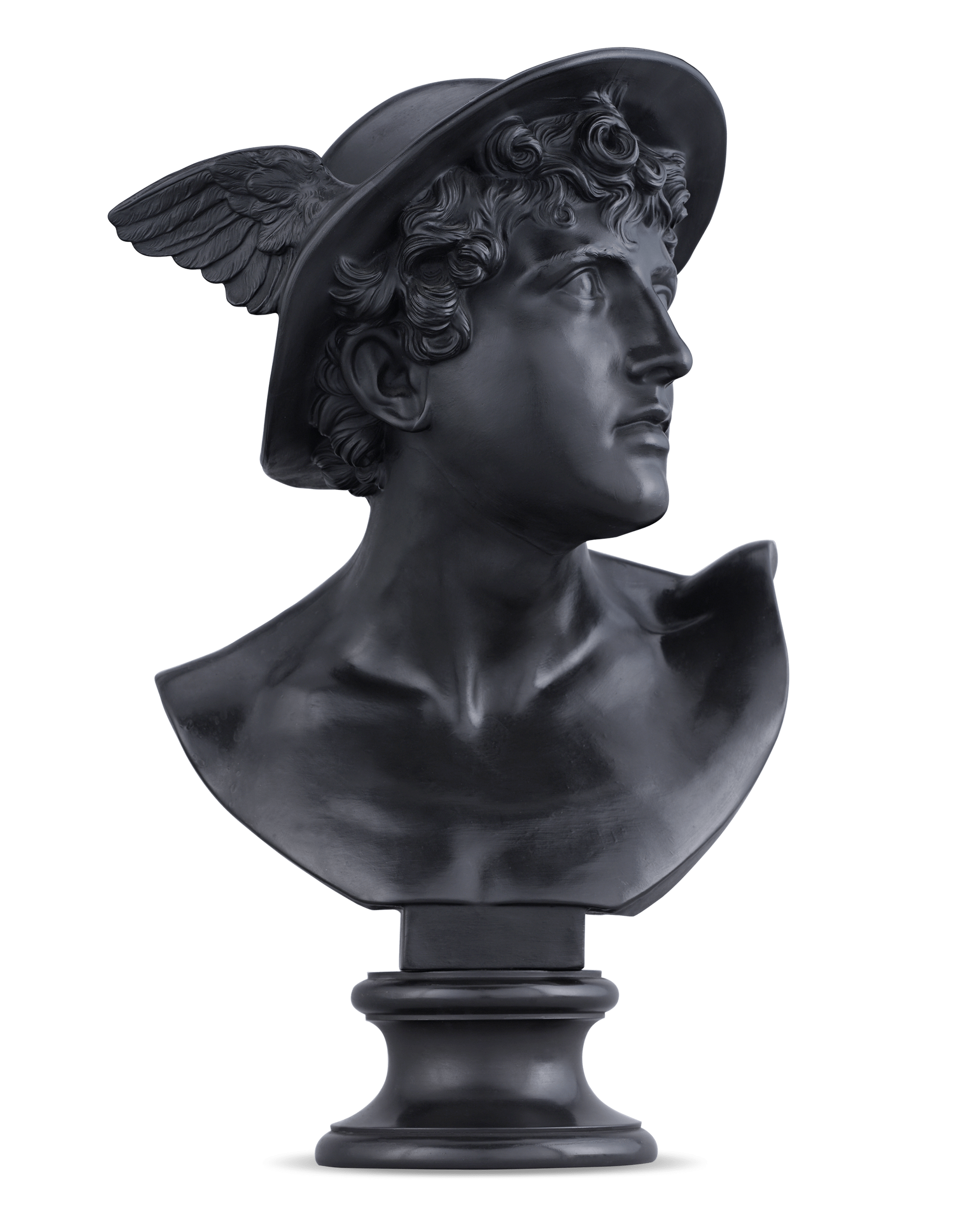 Wedgwood Black Basalt Bust of Mercury