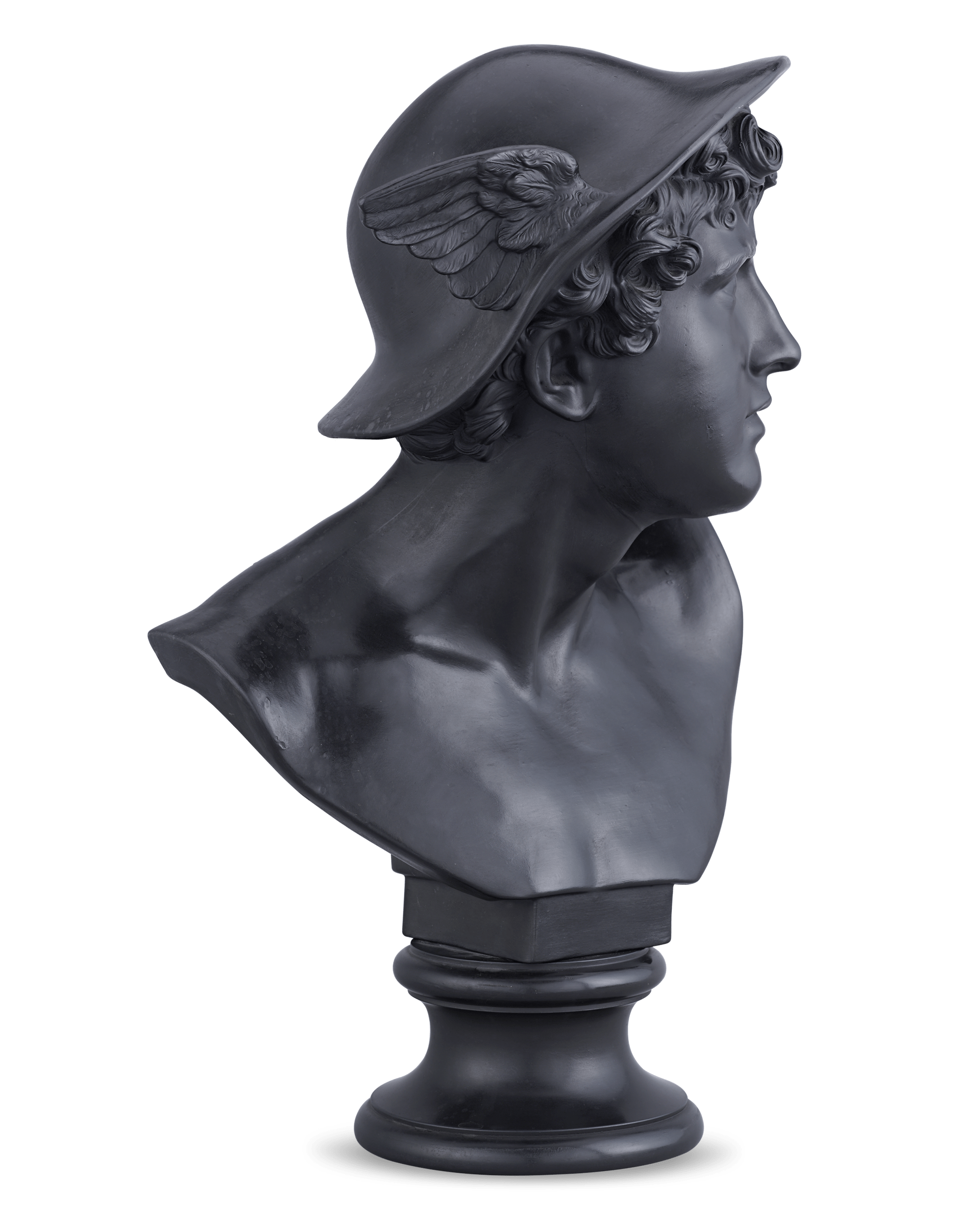 Wedgwood Black Basalt Bust of Mercury