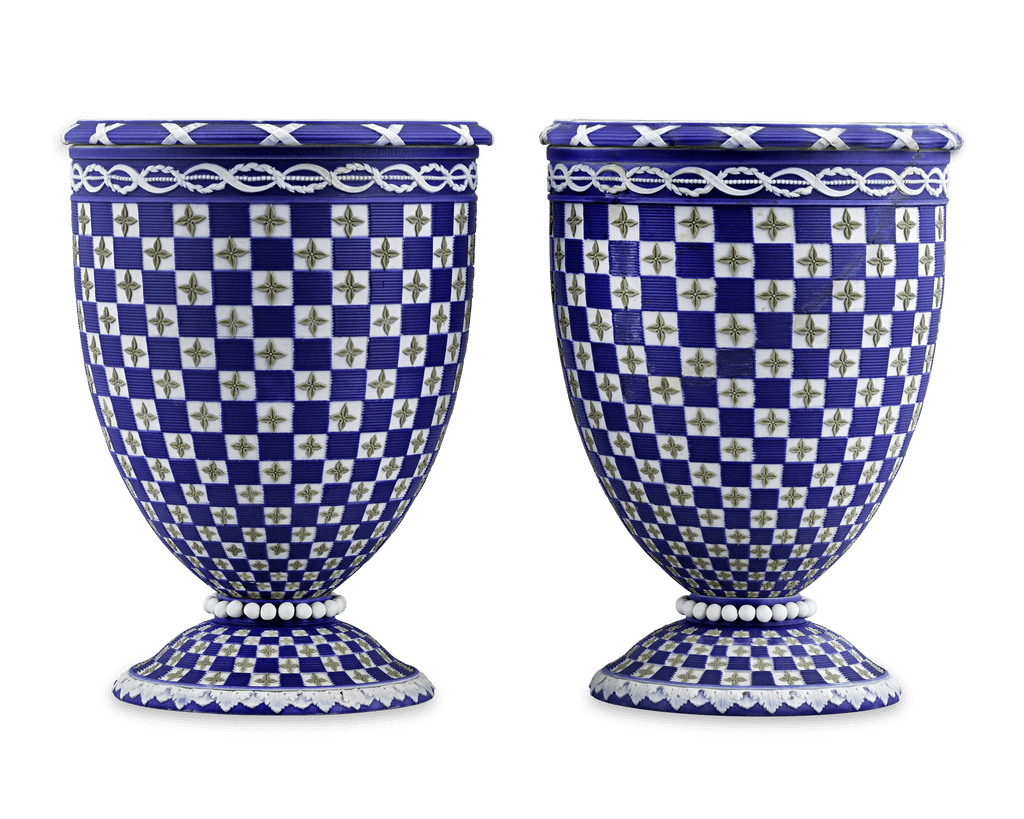 Wedgwood Tricolor Diceware Bough Pots