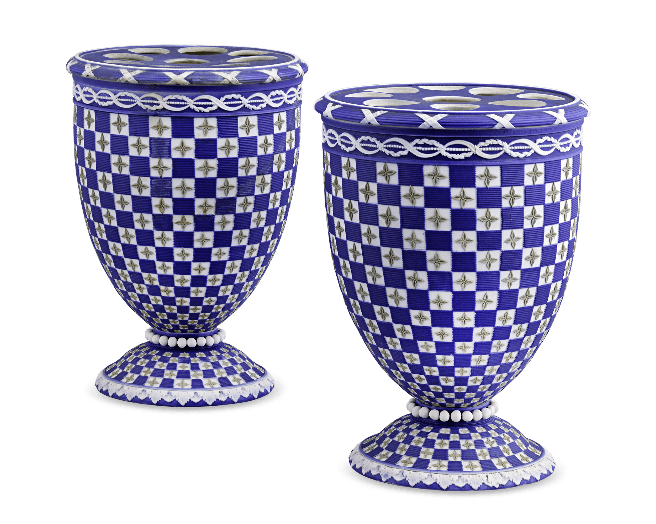 Wedgwood Tricolor Diceware Bough Pots