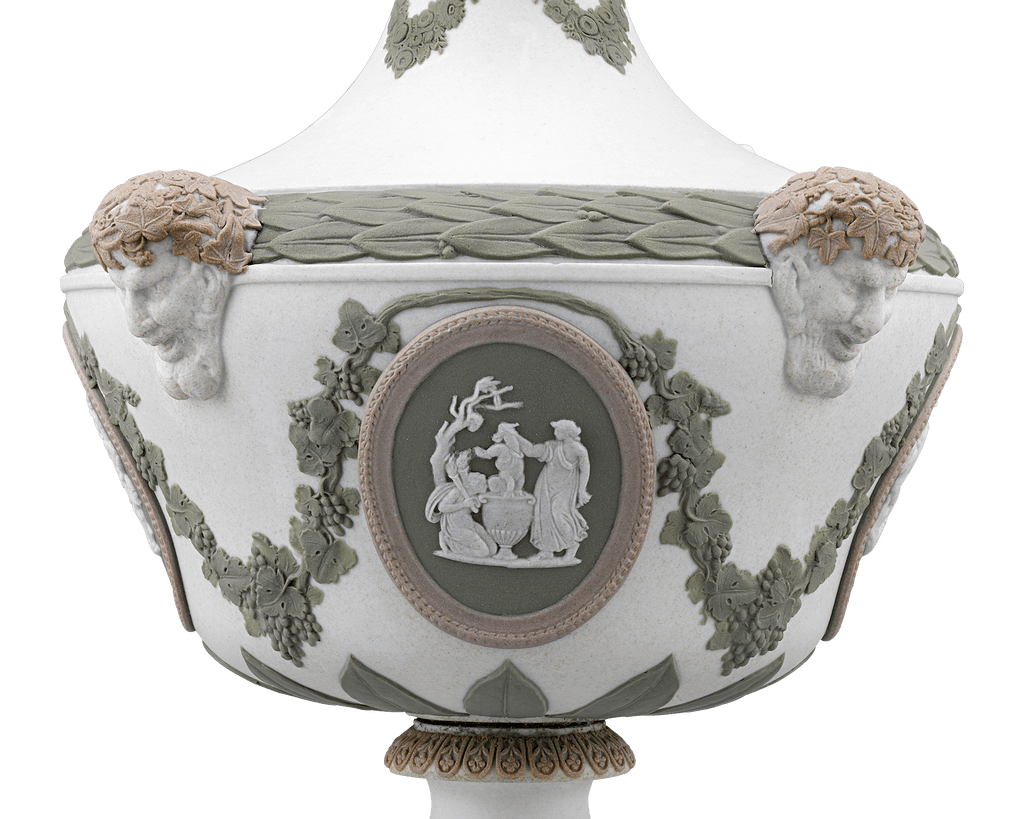 Tricolor Jasperware Barber Bottles by Wedgwood