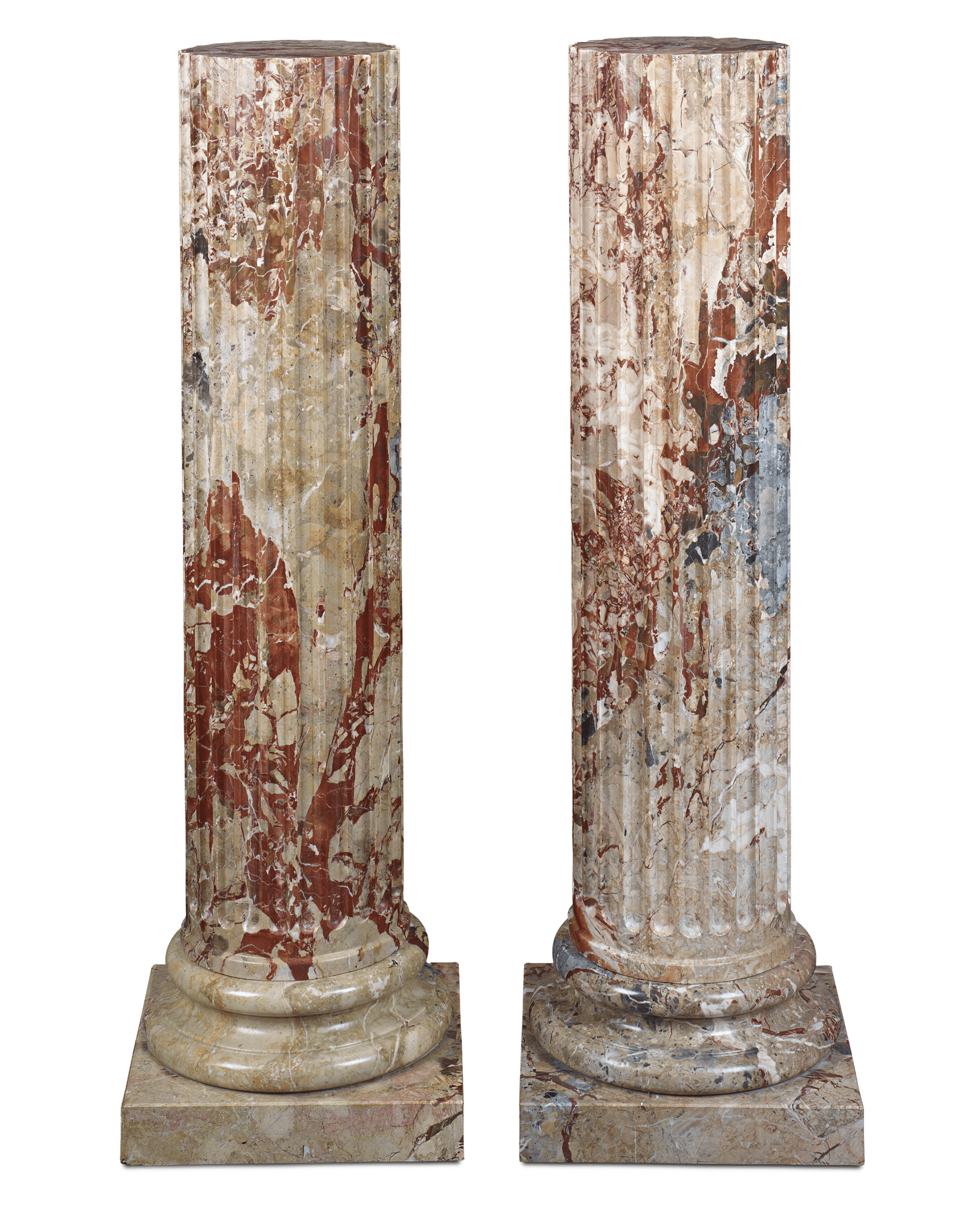 Sicilian Jasper Fluted Columns