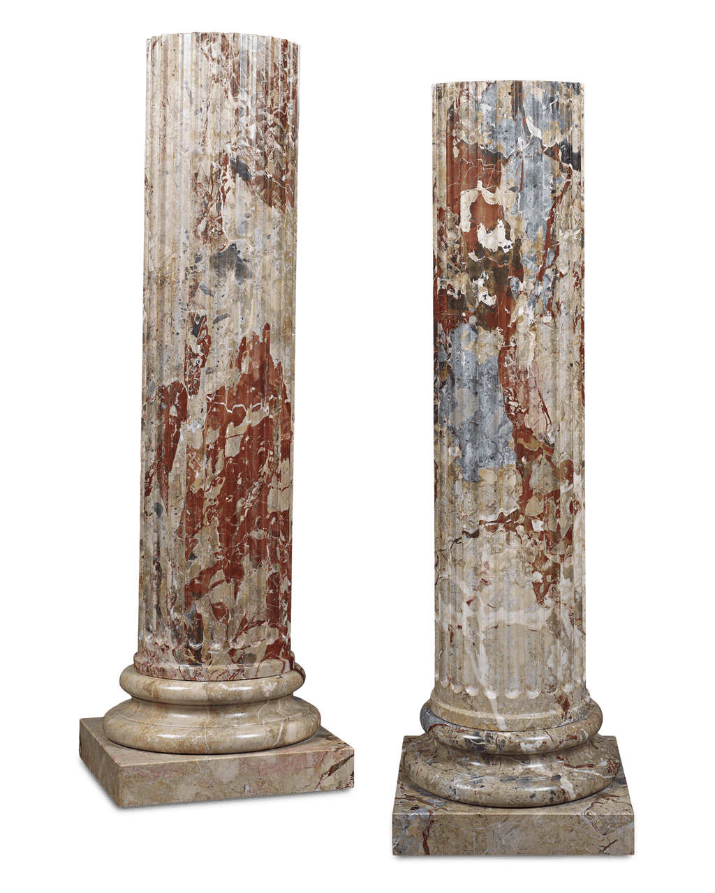 Sicilian Jasper Fluted Columns