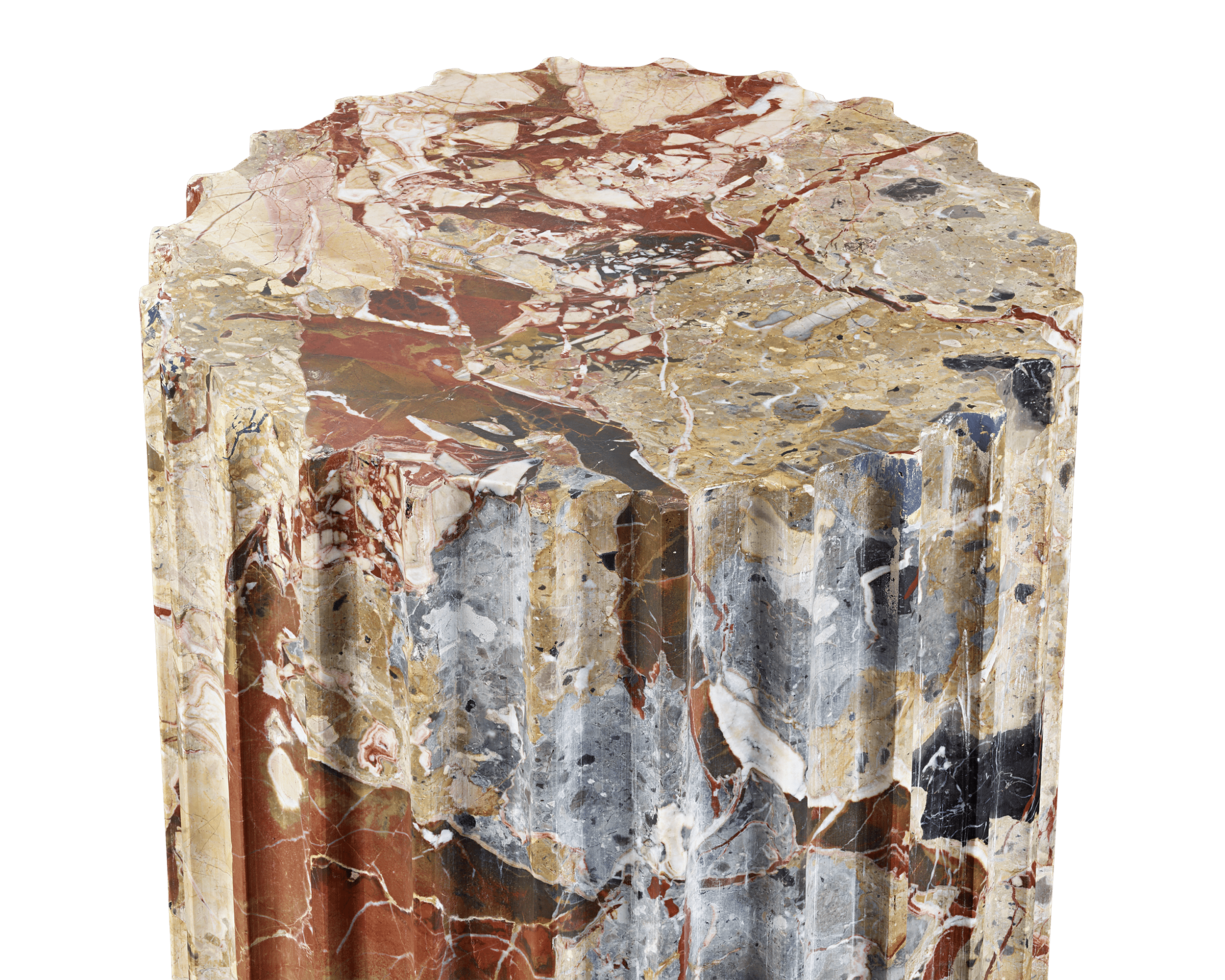 Sicilian Jasper Fluted Columns