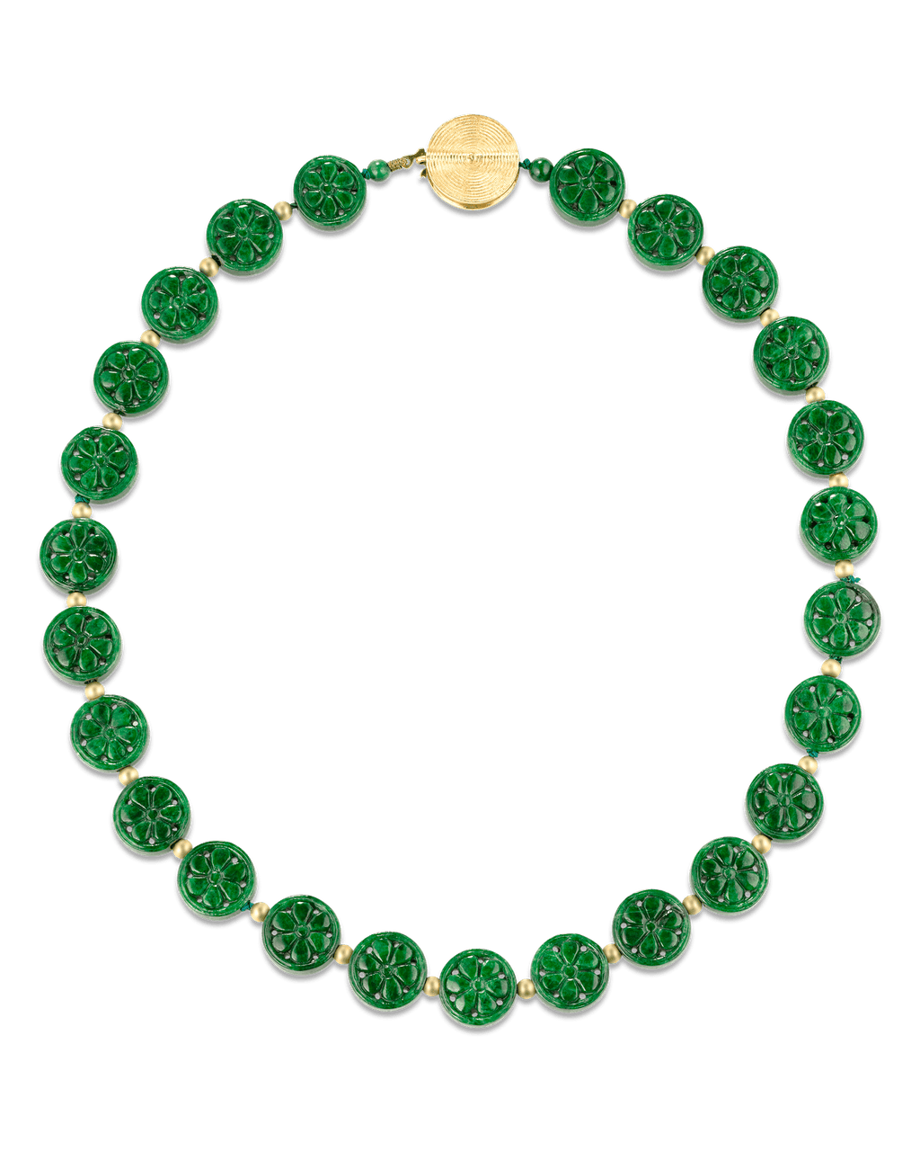 Natural Jade Button Necklace