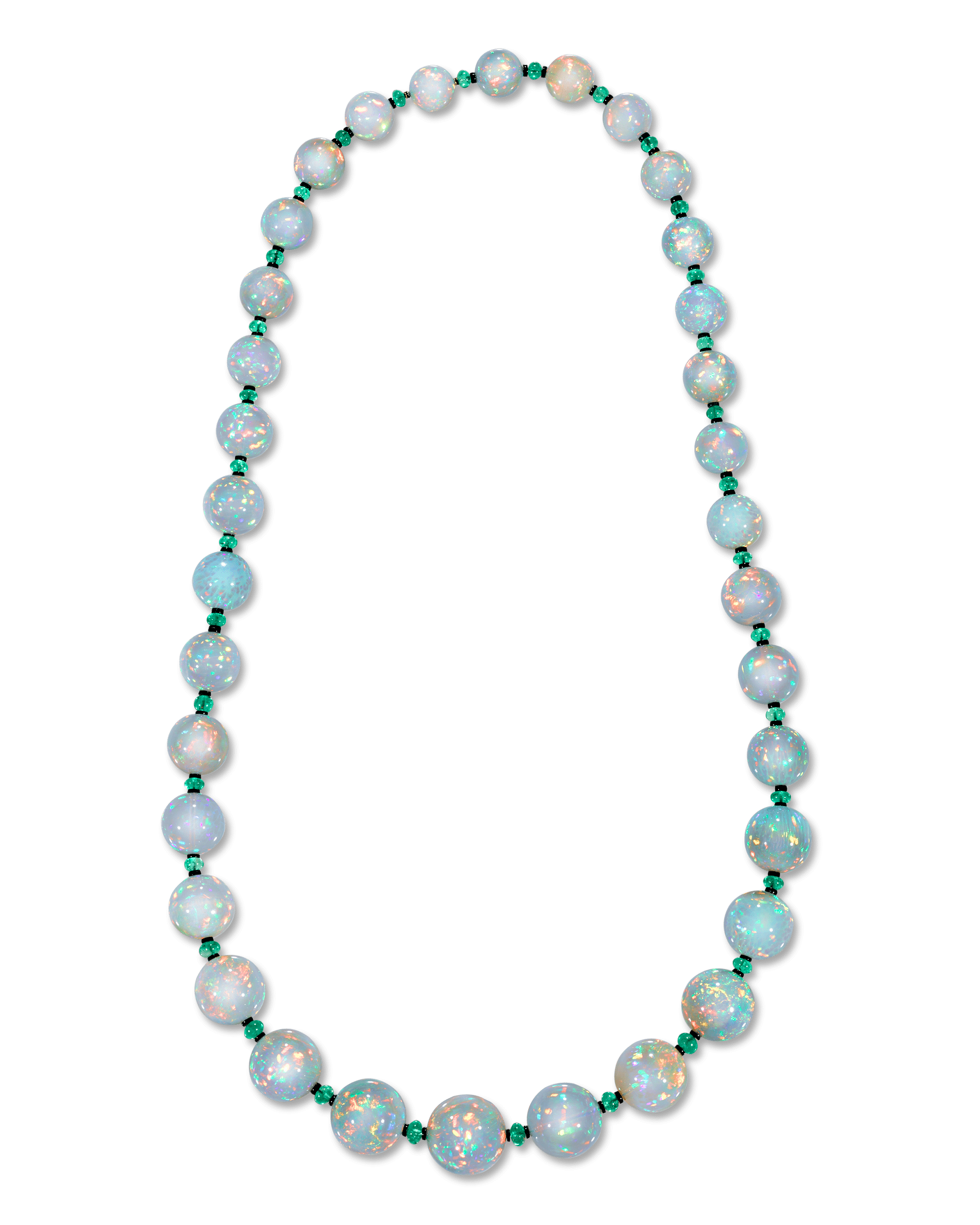 Ethiopian Opal Bead Necklace, 680.00 Carats