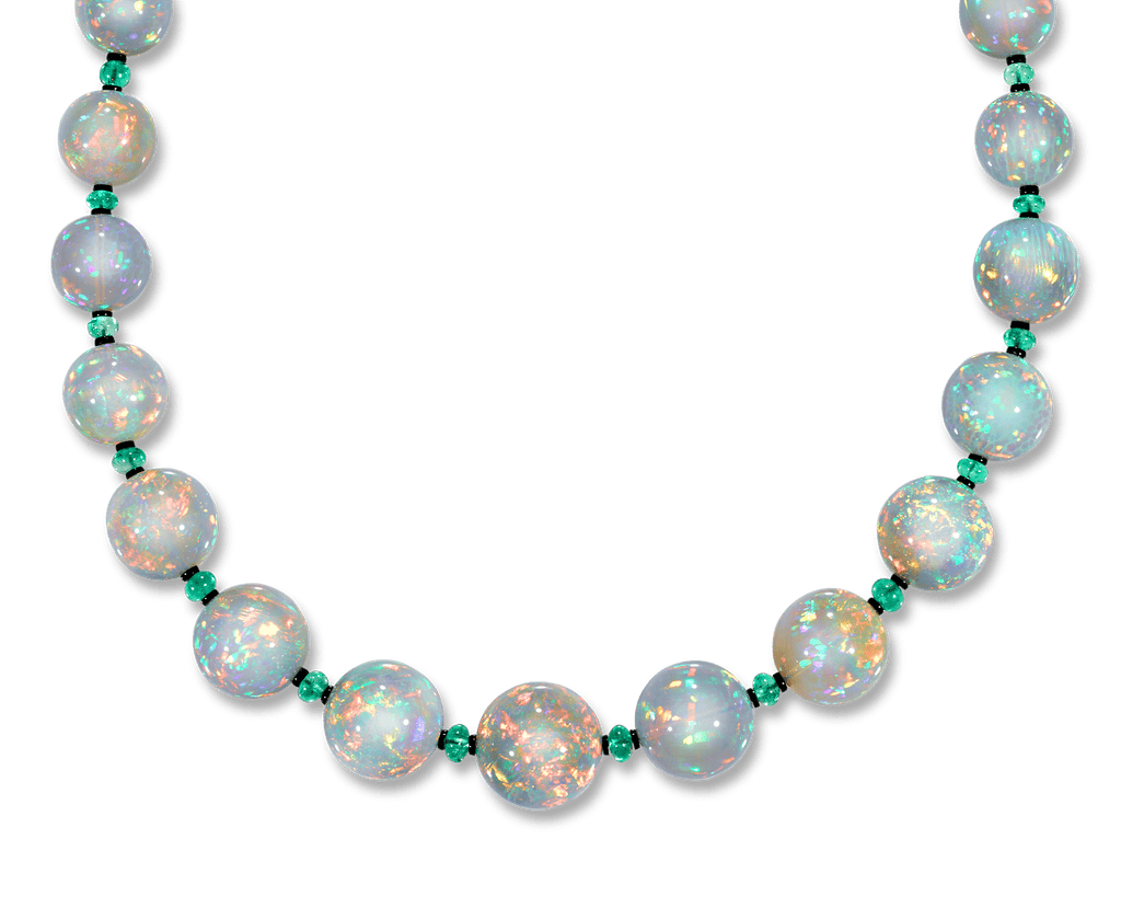 Ethiopian Opal Bead Necklace, 680.00 Carats