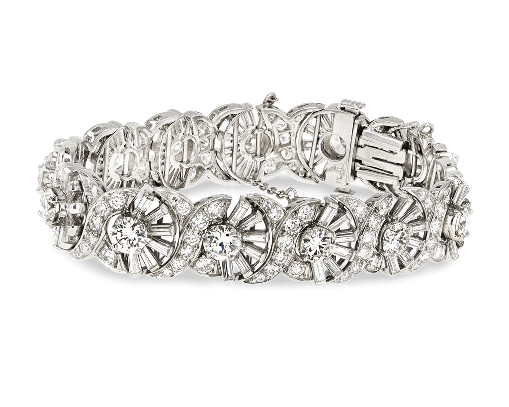 Baguette and Round Diamond Bracelet