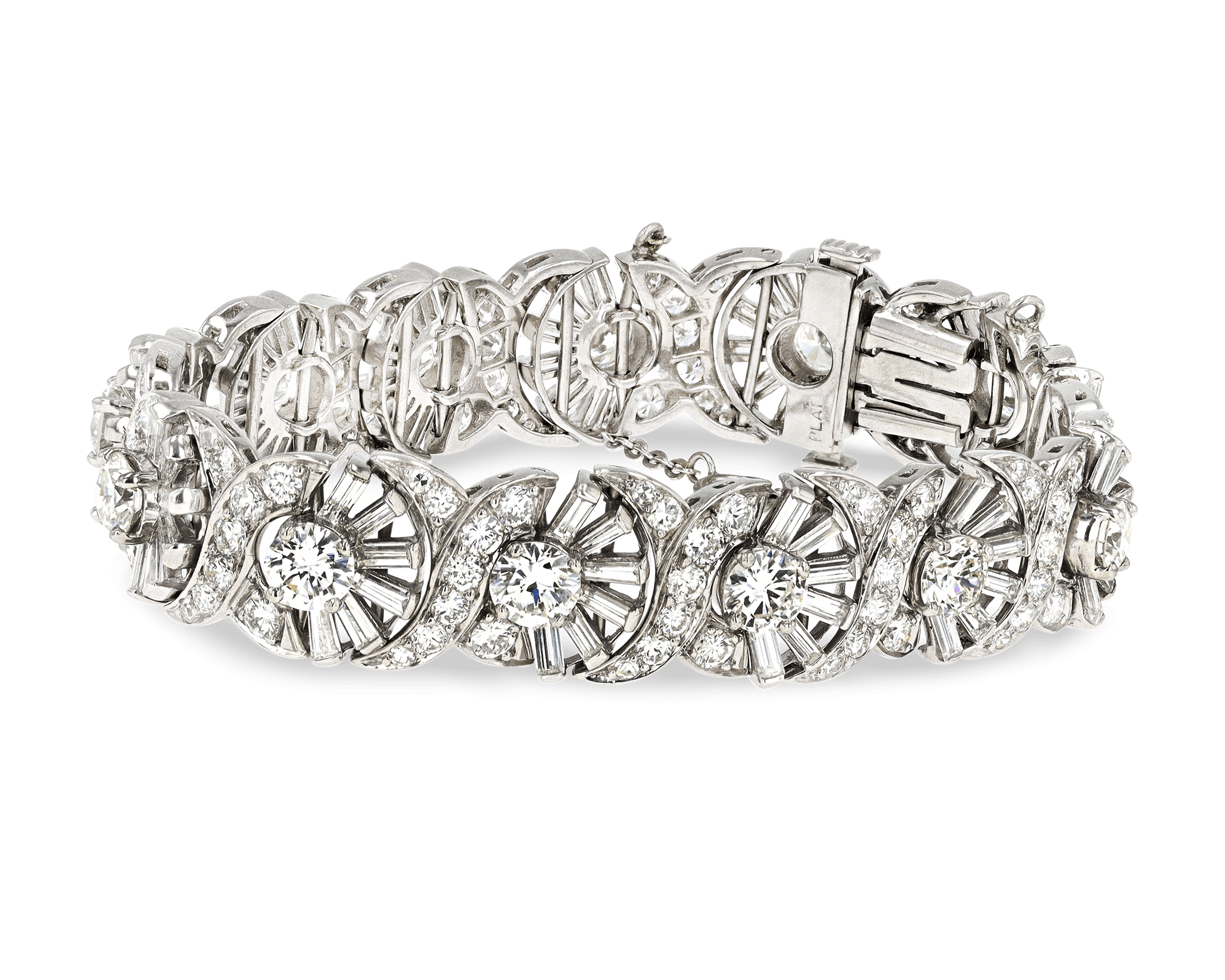 Baguette and Round Diamond Bracelet