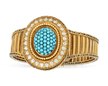 Victorian Turquoise and Enamel Locket Bracelet