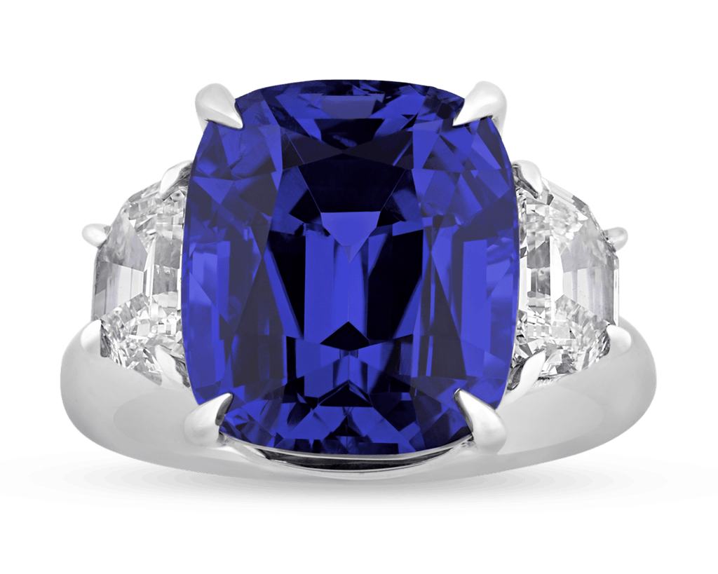 Color-Change Sapphire Ring, 12.40 Carats