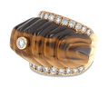 David Webb Tiger's Eye and Diamond Ring