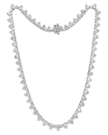 Oval and Round Diamond Necklace