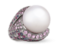 South Sea Pearl and Sapphire Ring