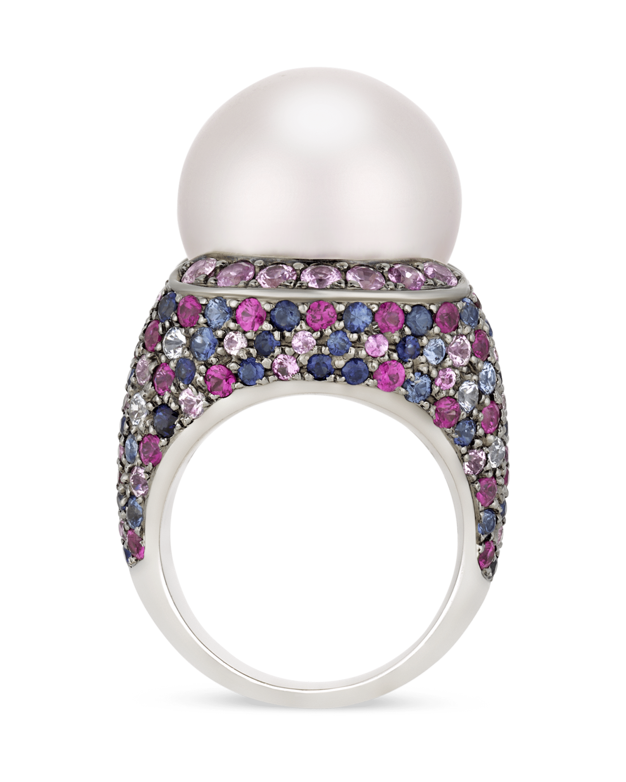 South Sea Pearl and Sapphire Ring