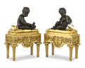 Louis XVI-Style Bronze Chenets