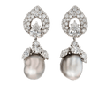 Henry Dunay Tahitian Pearl and Diamond Earrings