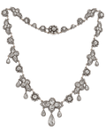 Rose Cut Diamond Necklace, 6.00 Carats