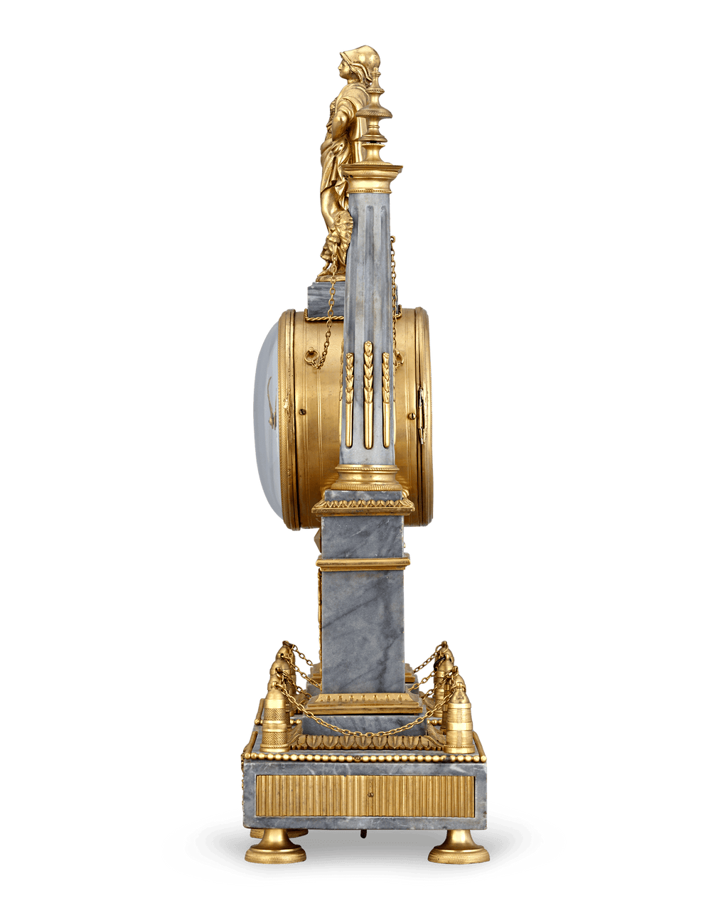 Louis XVI Marble Mantel Clock by Jean-Nicolas Schmit