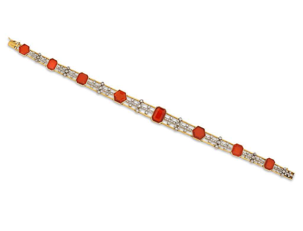 Fire Opal Convertible Choker and Bracelet