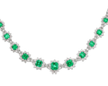 Krementz & Co. Colombian Emerald and Diamond Necklace